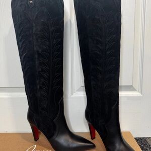 Christian Louboutin Black SANTIA boots
